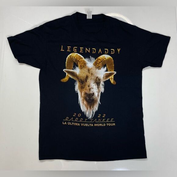 Daddy Yankee 2022 Tour Graphic T-shirt Men Medium Black Short Sleeve Music - Picture 1 of 6